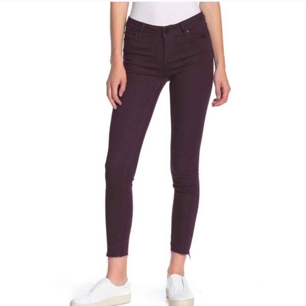 Articles of Society Sarah Cut Off Hem Ankle Skinny Jeans in Boise / Plum Size 28 - Picture 3 of 15